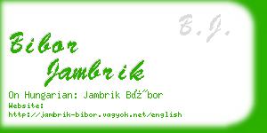 bibor jambrik business card